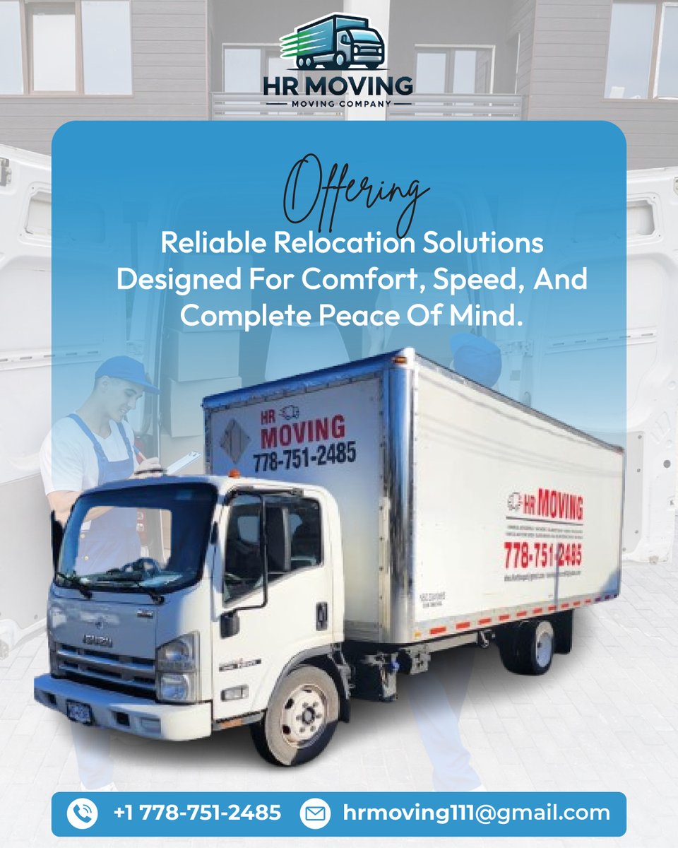 hrmoving1's tweet image. Every move has a deadline. Every item has value. That’s why our relocation process is built around precision, planning, and people, not shortcuts.
📞 +1 778-751-2485
🌐 hrmoving.ca

#HRMoving #MovingServices #RelocationExperts #StressFreeMoving #ProfessionalMovers