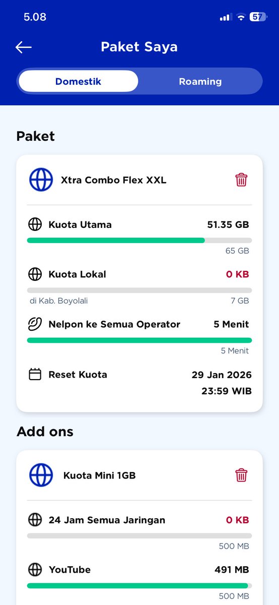 dinapuff's tweet photo. @myXL halo kak saya beli paketan xtra combo flex xxl dg keterangan total 200gb tp bonus tripel kuota smpe sekarang ga masuk. Hanya kuota utama 65gb yg masuk https://t.co/LCX1QXufE9