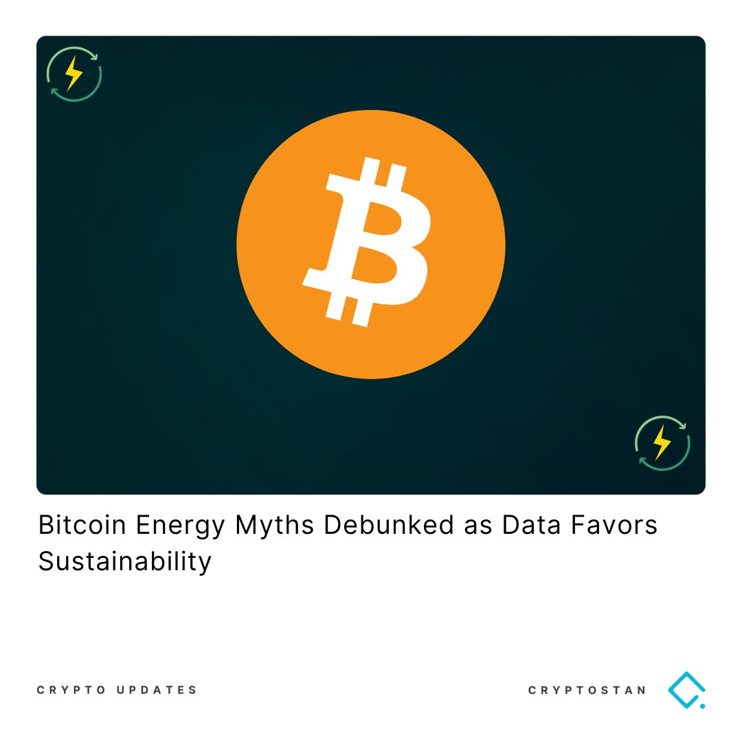 The_Cryptostan's tweet image. An ESG expert states that over nine common criticisms of Bitcoin mining are contradicted by peer-reviewed data, as sustainability is highlighted

#mythbusted #bitcoin #blockchain #cryptostan #thecryptocountry