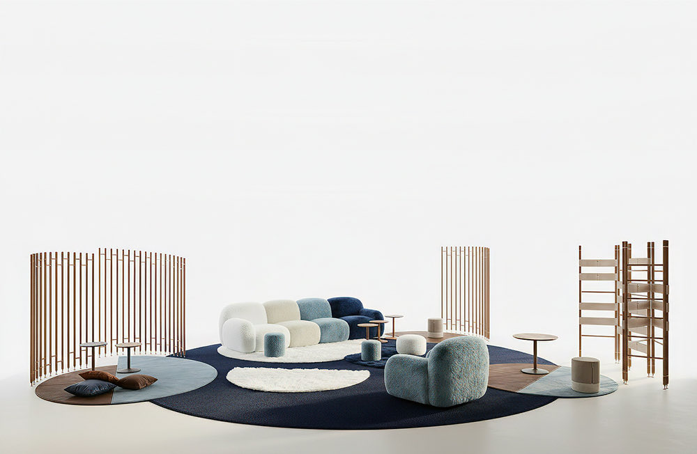 NOVEBOTTEGHE+9
Milano Home / Fiera Milano
22-25 gennaio 2026

INSTALLAZIONE / area contract e relax

un’area centrale dedicata ad una installazione dedicata al contract ed al relax, progettata da Gumdesign e realizzata da Altrovolume.