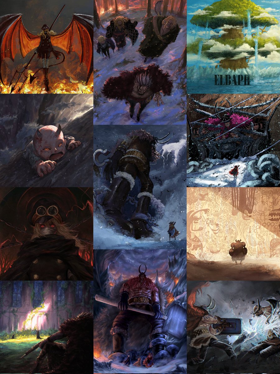 cdffkk's tweet image. You can tell Oda’s been excited to draw Elbaf for years when you look at the character designs, the character writing, and the arc’s overall scenario