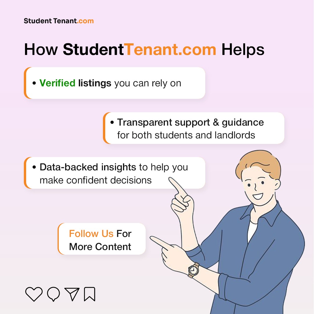 UK student housing is competitive with limited supply.

Verified listings matter more than ever.
StudentTenant helps students and landlords rent with confidence.

Find your next home or listing at StudentTenant.com!

#StudentTenant #StudentHousing #VerifiedListings