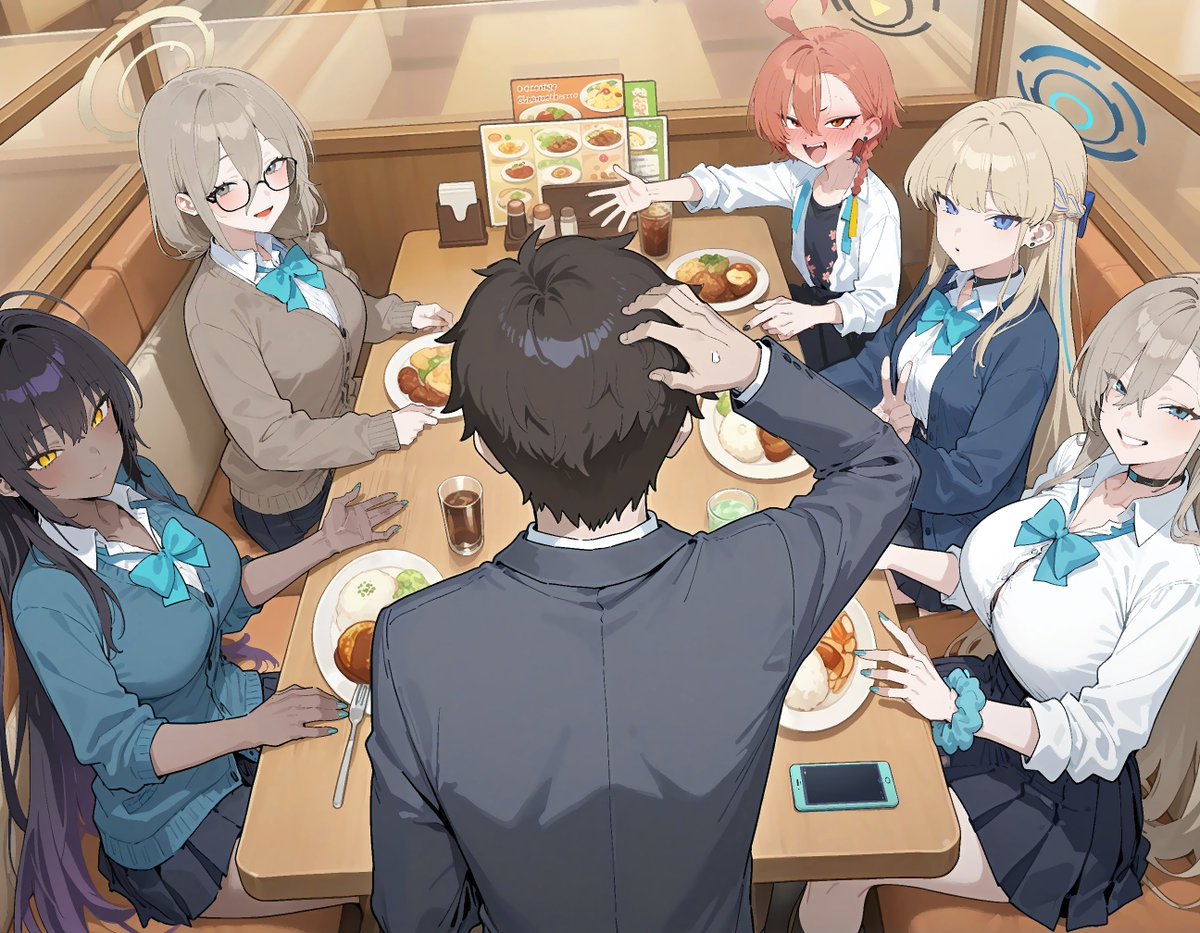 puripuriaiai's tweet image. ファミレスで制服C&amp;amp;Cと遭遇しちゃった先生