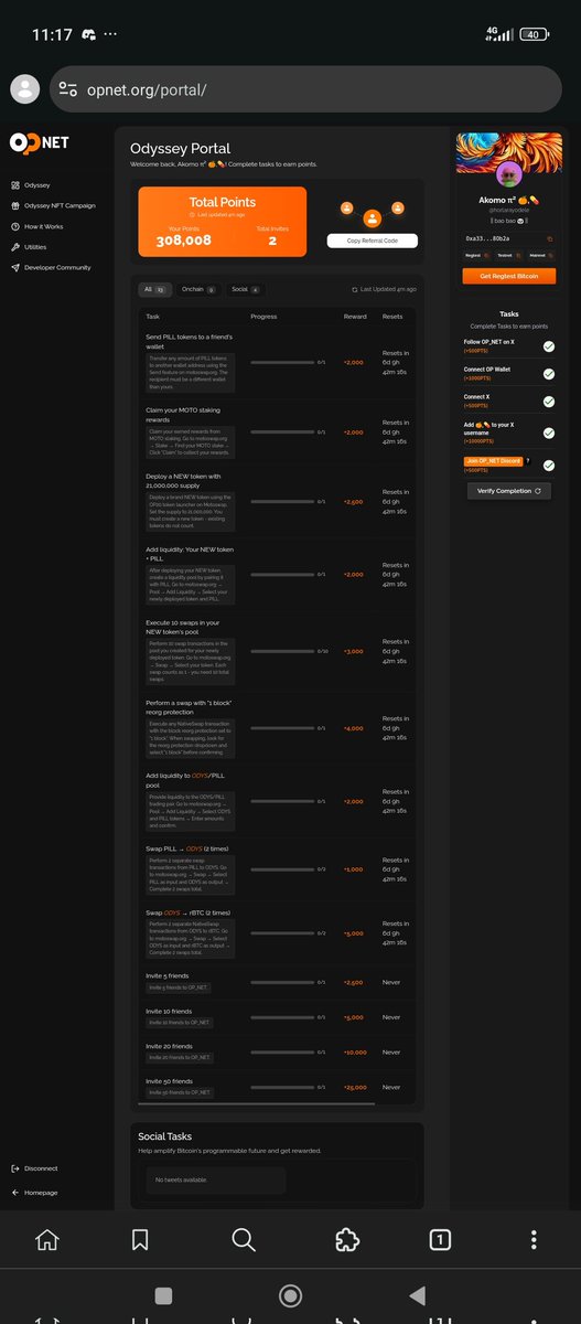 Bitcoin's programmable future is here with <a href="/opnetbtc/">OP_NET</a> this project is building more utilities to bitcoin, you can join this great innovation by participating in the odyssey weekly tasks that is ongoing.
I'm about to start my week 12 tasks. <a href="/Motoswap/">Motoswap</a>