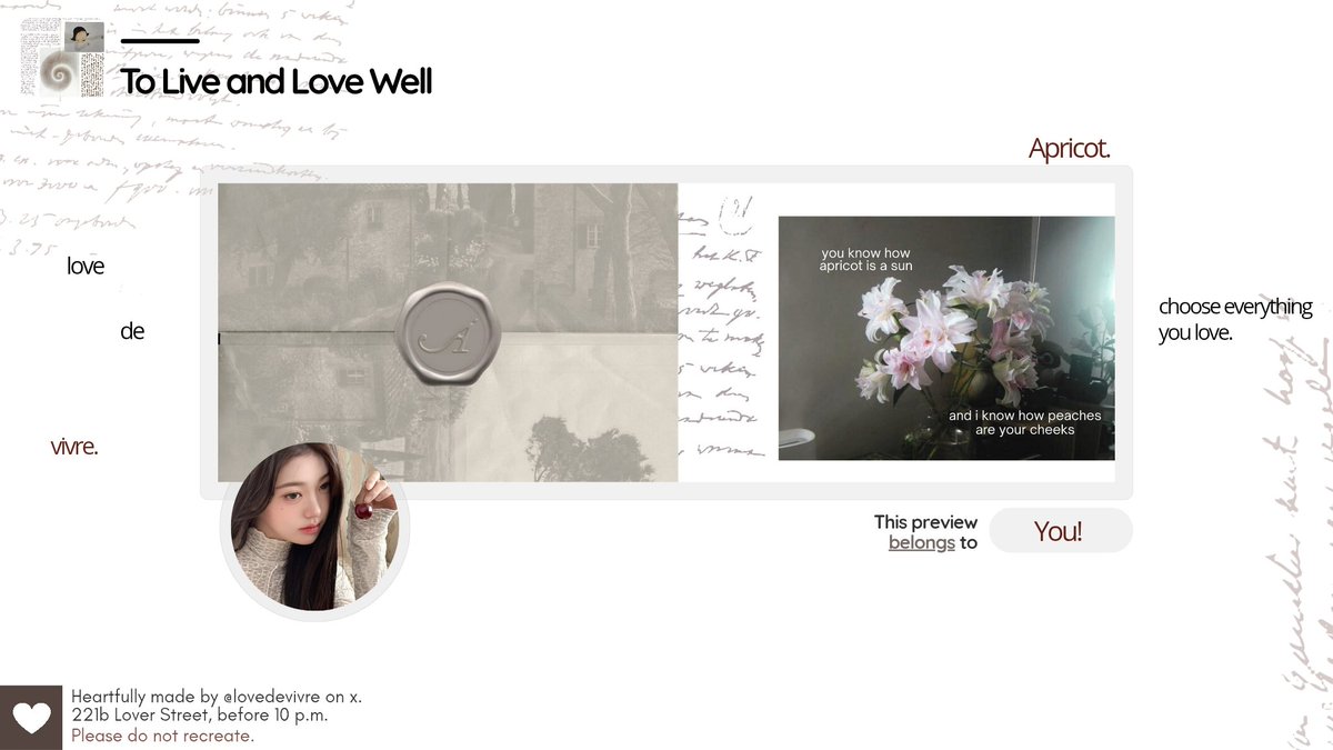 lovedevivre's tweet image. help repost, please? thank you! ♥︎

hi, hi! aku punya 5 layout ready stock (rs: wonyoung! ✿..) yang bisa dijemput dengan harga 6,000 melalui dm &amp;lt;3

#zonauang #zonauang️