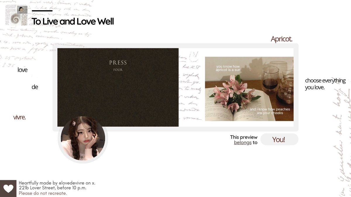 lovedevivre's tweet image. help repost, please? thank you! ♥︎

hi, hi! aku punya 5 layout ready stock (rs: wonyoung! ✿..) yang bisa dijemput dengan harga 6,000 melalui dm &amp;lt;3

#zonauang #zonauang️