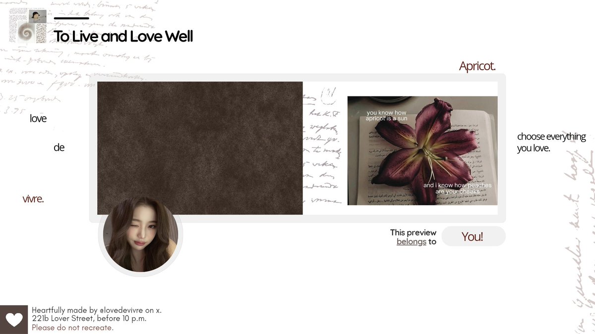lovedevivre's tweet image. help repost, please? thank you! ♥︎

hi, hi! aku punya 5 layout ready stock (rs: wonyoung! ✿..) yang bisa dijemput dengan harga 6,000 melalui dm &amp;lt;3

#zonauang #zonauang️