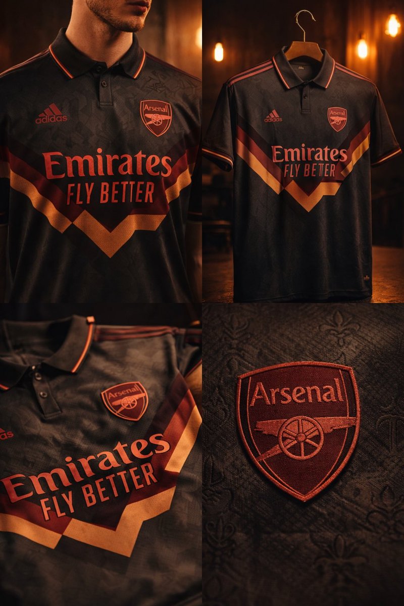 Who wants to see my Ai “SLOP” 😂

I gave some very specific instructions for a marketing graphic of a new kit inspired by the 1990 west Germany iconic kit, but 85% black and burgundy detailing and copper/bronze detailing, along with imprinting the shirt, Edison lighting and I