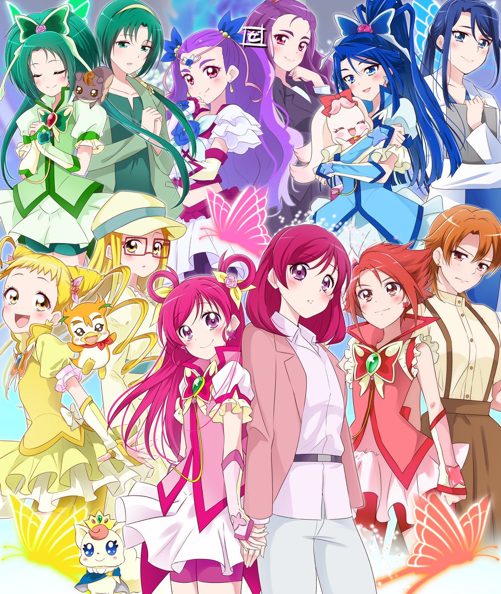 東條希 ,矢澤にこ 「#社会人絵師だって褒められたい 一般企業勤めながら絵描いてます。 褒めてくださる」|ぜろのイラスト