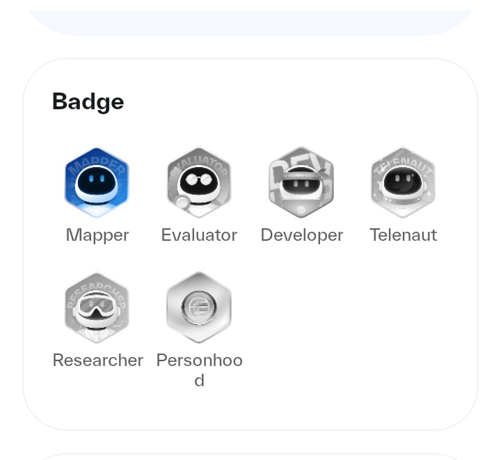 just started stacking points on <a href="/openmind_agi/">OpenMind</a> recently 

 already got the Mapper badge, working on getting the Personhood and Backpack  badge

will drop a simple guide soon