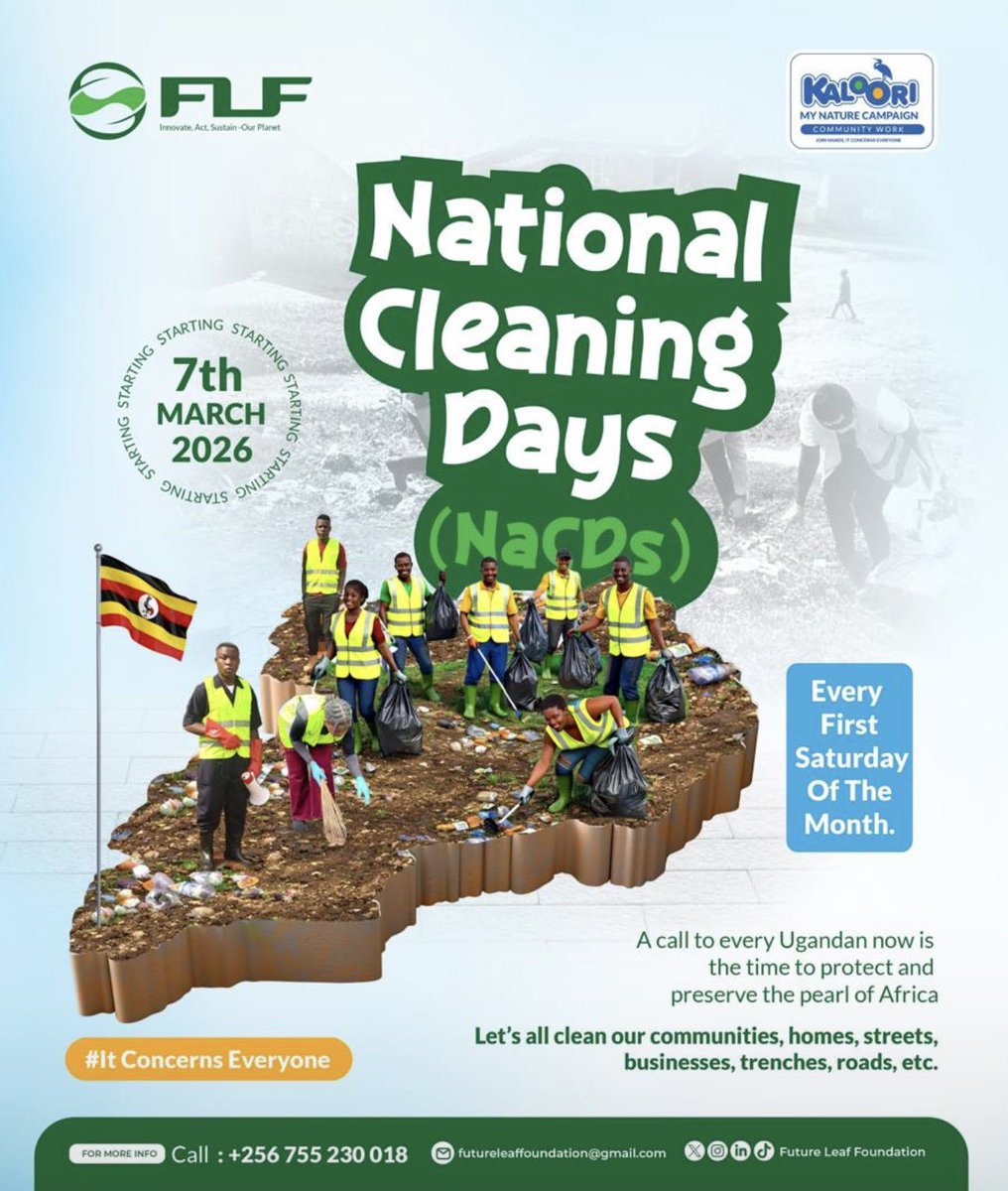 FLF_ngo's tweet image. 2026 we are starting it with good news!
On 7th March 2025, NEMA will launch the National Cleaning Day, a nationwide initiative to promote cleanliness, environmental awareness, and community participation. We are proud to be part of the voice to advocate for such initiatives.