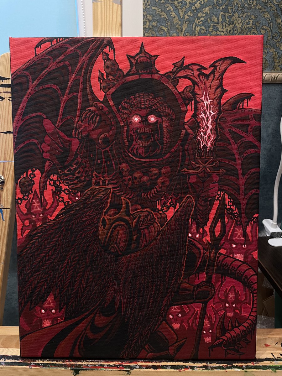 "YOUR SKULL IS MINE"
Acrylic on canvas
#warhammer40k #sanguinius #angron #Khorne