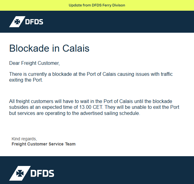 DFDS Channel Freight tweet media