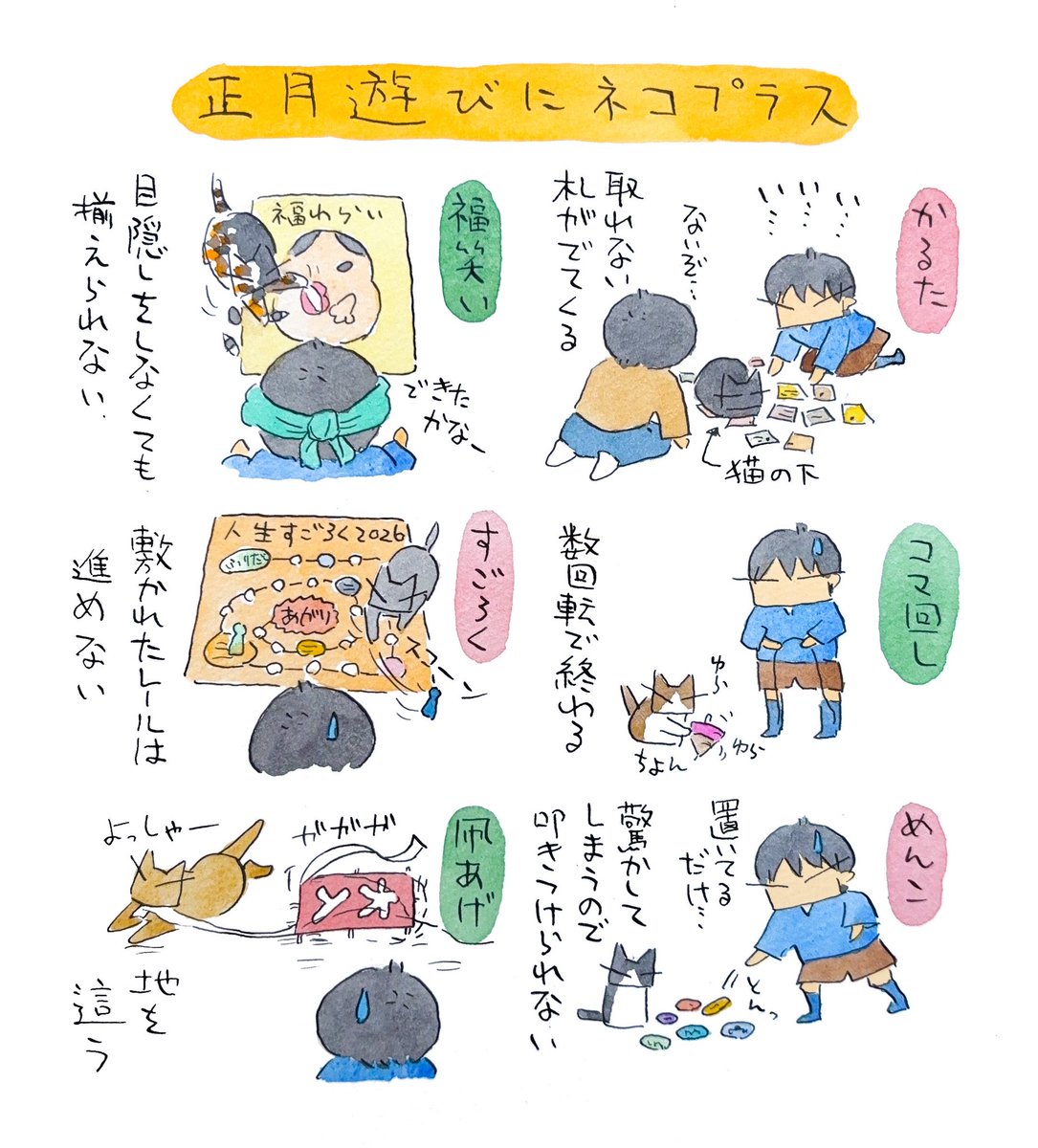 仕事始め。重たくなった体に気合いを入れる。猫たちはこたつでスヤスヤ。一年で一番猫になりたくなる時期。