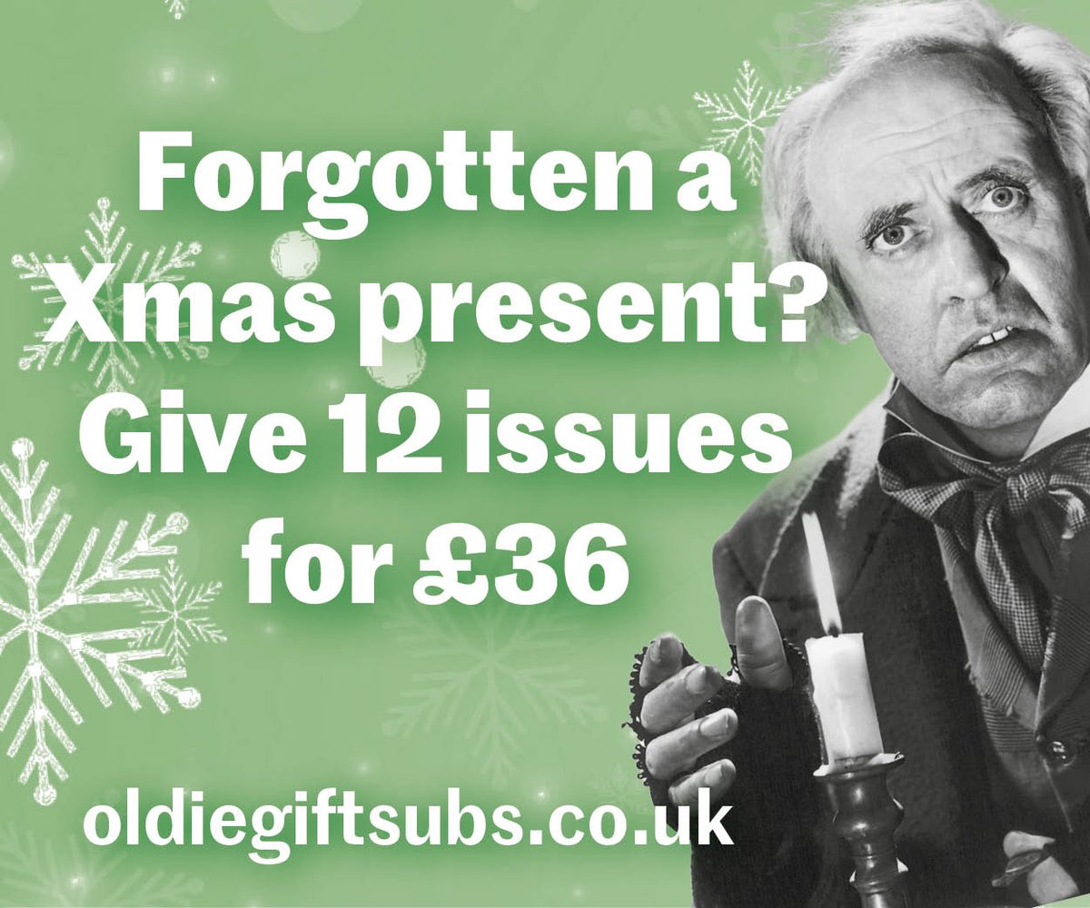 OldieMagazine's tweet image. Forgotten someone on your Christmas list? 😬 We’ve got you covered. 12 issues for £36 at oldiegiftsubs.co.uk link in bio #LastMinuteGift #ChristmasGift #MagazineSubscription