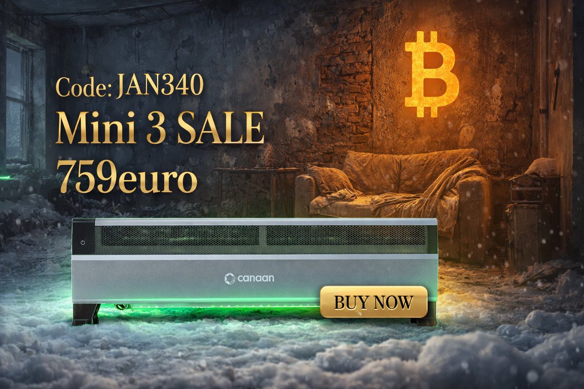 mineshop_eu's tweet photo. 🔥 Mini 3 on SALE — just €759
Compact power for serious Bitcoin mining ⚡
Use code: JAN340 at checkout and save big!
⏳ Limited time offer — act fast! https://t.co/S29gKIPcU5