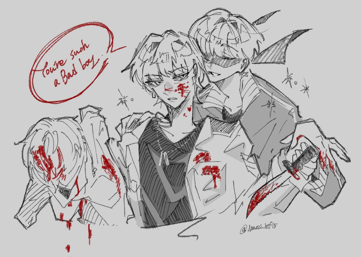 #英覚 #htf擬人化 ちょっと血。 https://t.co/RxsVNzkbdi