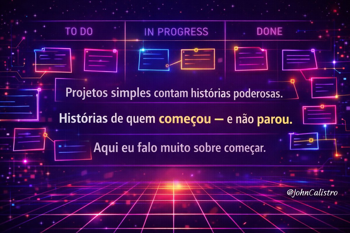 Projetos simples contam histórias poderosas.

Histórias de quem começou — e não parou.

#carreira #carreiraTI #carreiratech