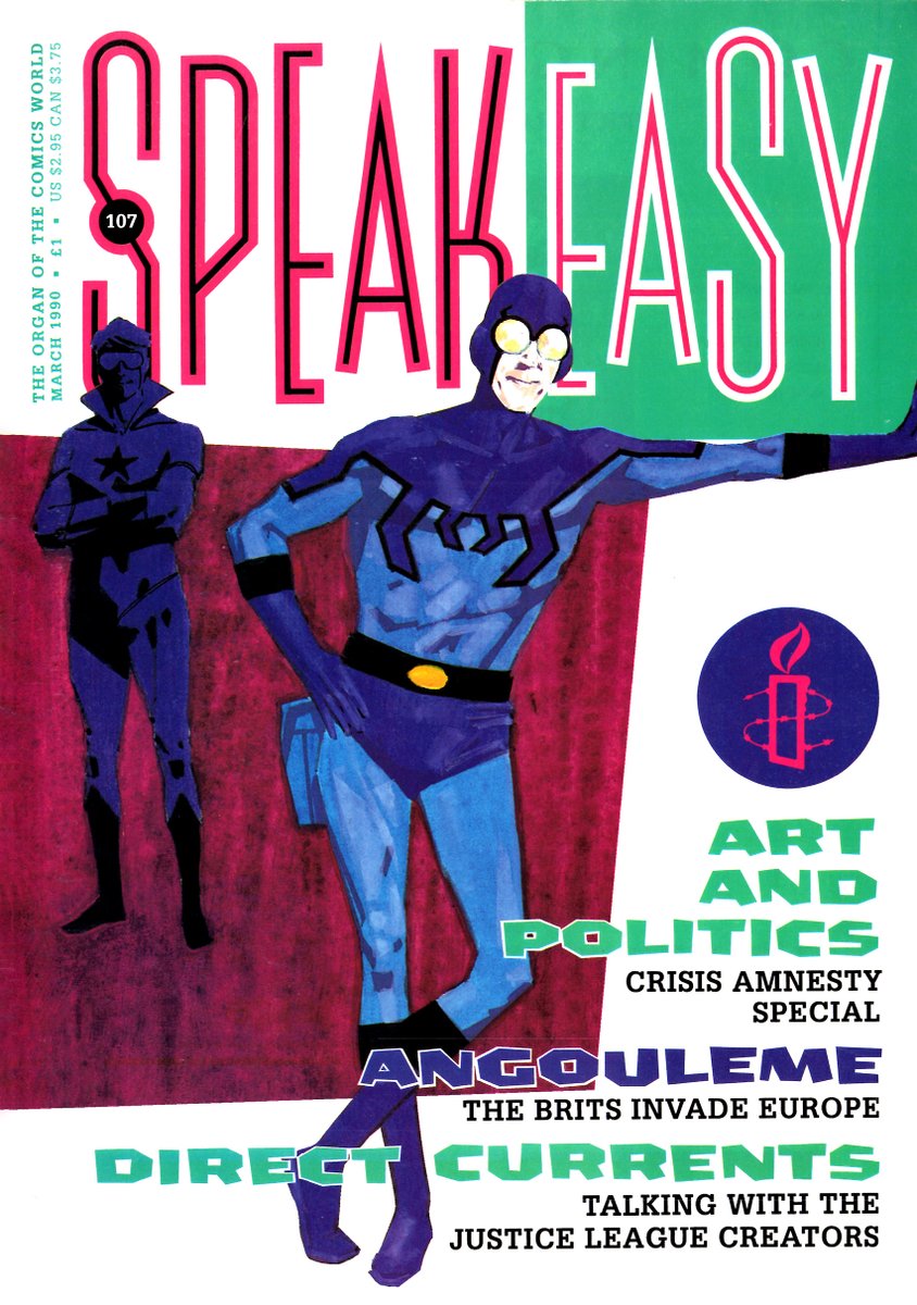 David_HPrice's tweet photo. SPEAKEASY #107
By Richard Ashford (Publisher), Dick Hansom (Editor), Stuart Green (Assistant Editor), Dave Hornsby (Designer). COVER BY: Steve Yeowell
March 1990
Features News and Reviews. Interviews with Andy Helfer, J M De Matteis, and Bob Burden.

https://t.co/nmxLQEUpfz https://t.co/2G2Fmuqfpr
