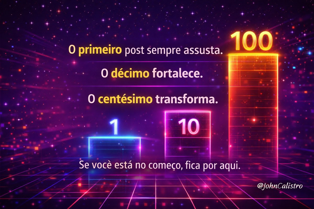 O primeiro post sempre assusta.

O décimo fortalece.

O centésimo transforma.

Se você está no começo, fica por aqui.

#devBR #PrimeiroEmprego #carreira #carreiraTI #carreiratech