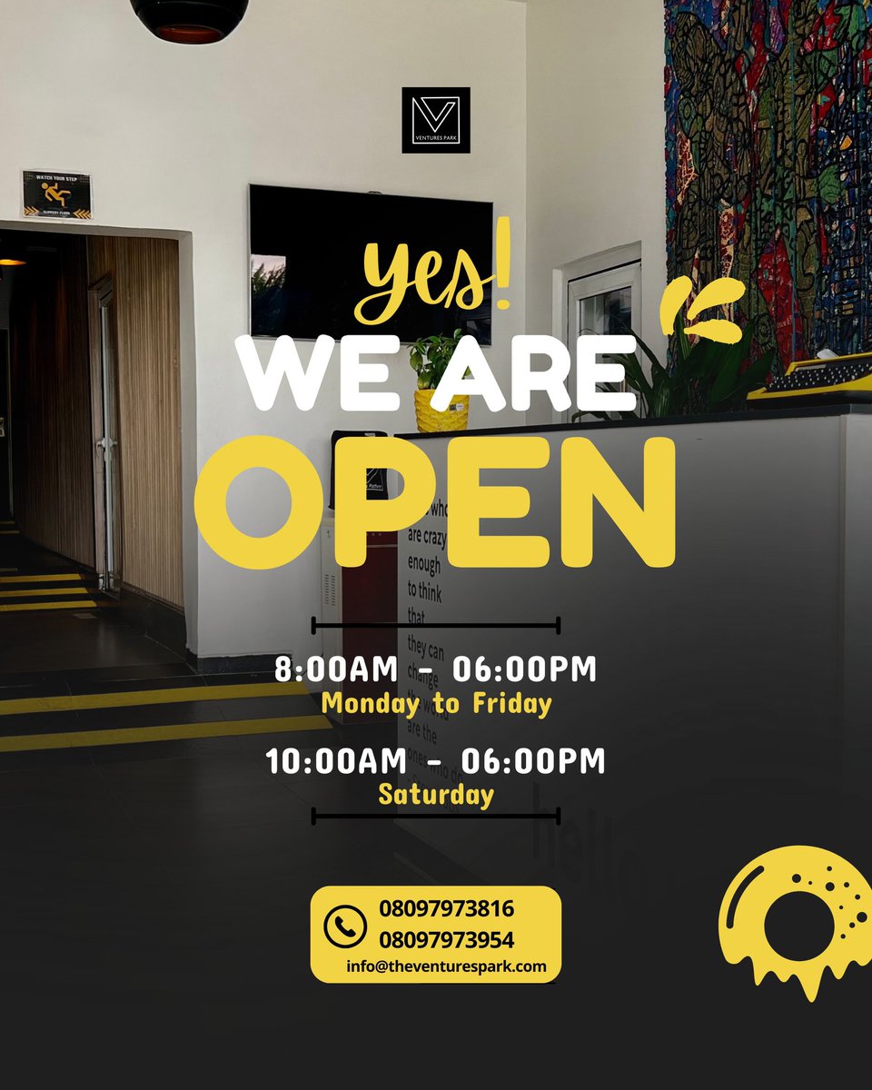 The New Year is here, and so are we!

Ventures Park is open and ready to welcome you back to a space full of energy, creativity, and collaboration. Whether it’s work, meetings, or community vibes, we’ve got you covered.

Come in, get inspired, and make 2026 a productive year yet!