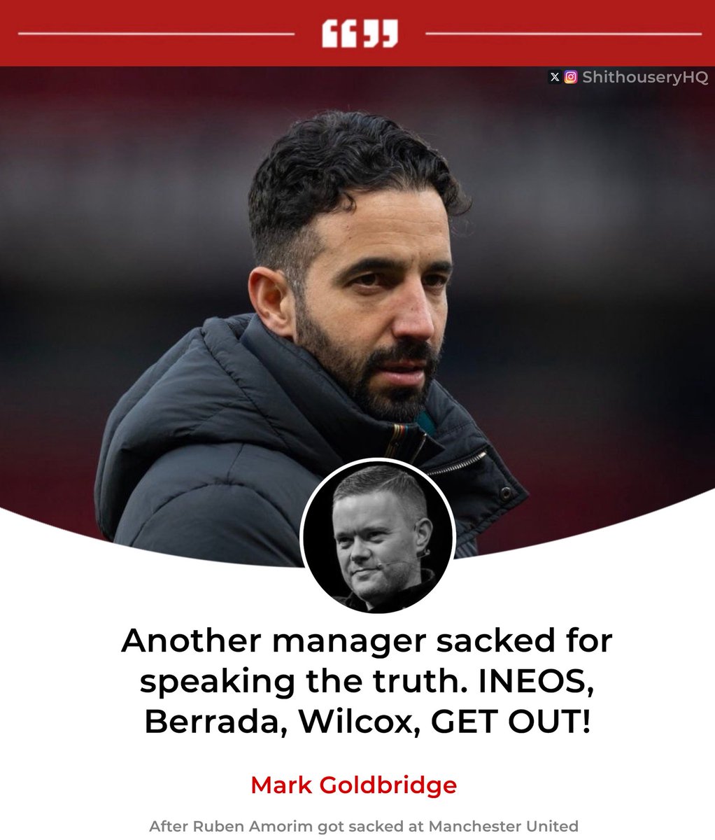 ShithouseryHQ's tweet image. 🗣️| Mark Goldbridge on the sacking of Ruben Amorim