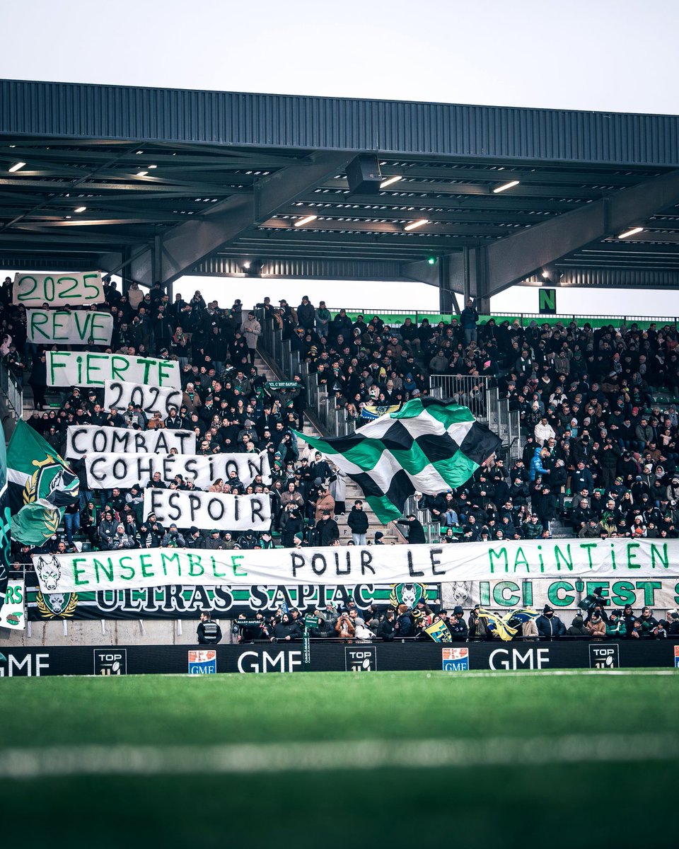 2025 était un Rêve dont nous sommes Fiers ! 💚
2026 sera un long et dur un combat. Ensemble. 💪🏻
#Sapiac #Top14 #EnVertEtContreTous