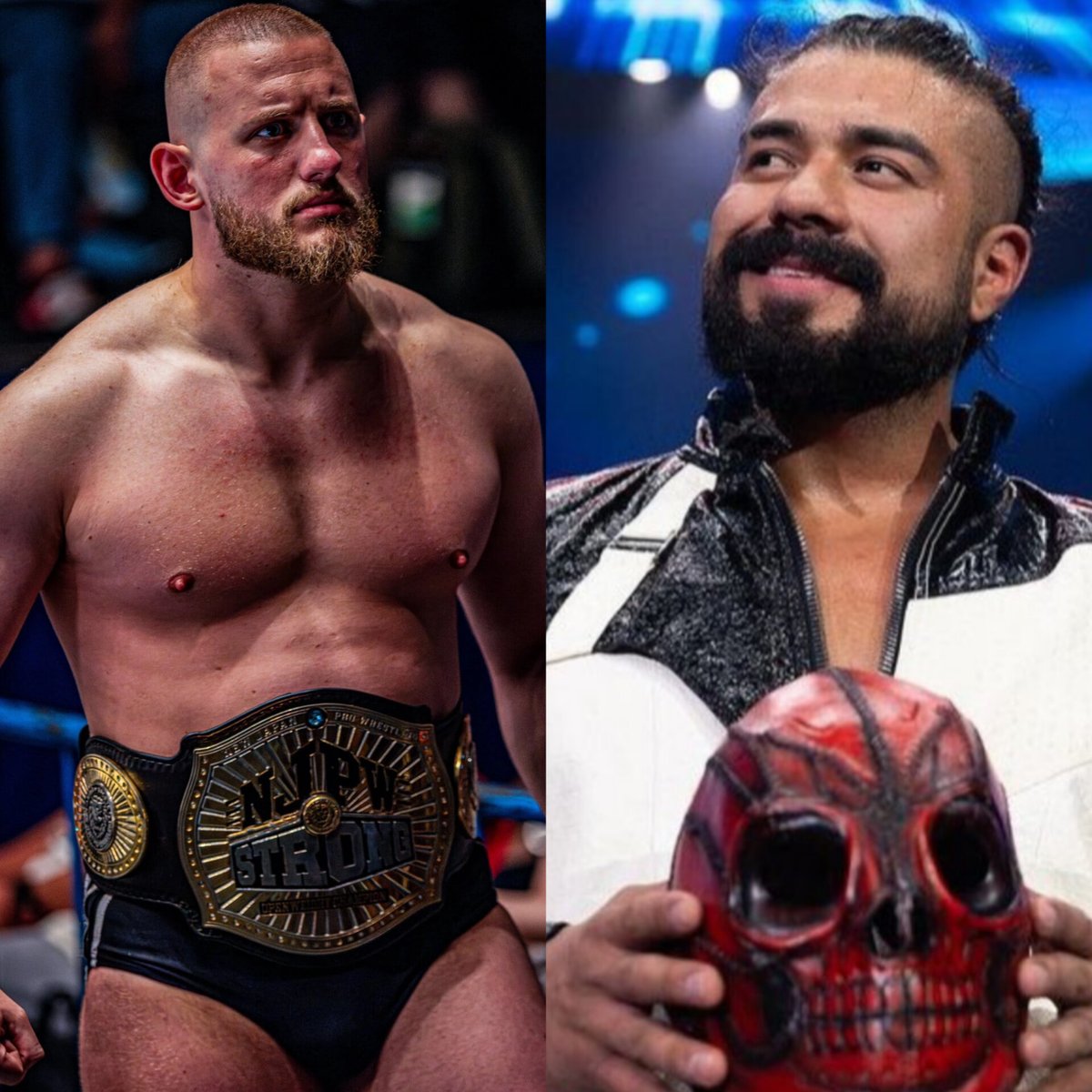 TheDrainmaker's tweet photo. ANDRADE VS GABE KIDD HAPPENING ON FEBRUARY 11 NEW BEGINNING IN OSAKA... WINNER FACES YOTA TSUJI FOR THE IWGP HEAVYWEIGHT CHAMPIONSHIP!!!

Former Global Champ vs Former Intercontinental Champ.

United Empire vs War Dogs lore.
Don Callis Family vs DeathRiders lore.

LET'S GOOOOO. 🔥
