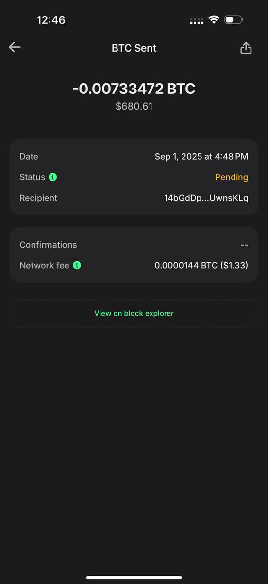 jackson81840372's tweet photo. @TrustWallet Hello . I need help 
I sent out $800 since September 1 2025 and it came out as failed to the delivery wallet . 

But it still shows pending on my trust wallet and the money deducted has not been deposited back to my trust wallet balance . This issue is rare and I really need help https://t.co/xo0Ov4q1R3