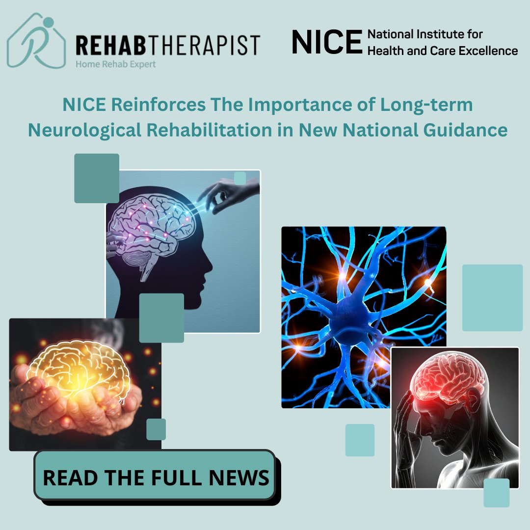 HomeRehabUK's tweet image. NICE has reinforced the importance of long-term neurological rehabilitation in its latest national guidance 

👉 Read the full update here:
rehabtherapist.co.uk/nice-reinforce……

#RehabTherapist #NeurologicalRehabilitation #NICEGuidelines #LongTermRecovery #HomeRehabilitation #UKHealthcare