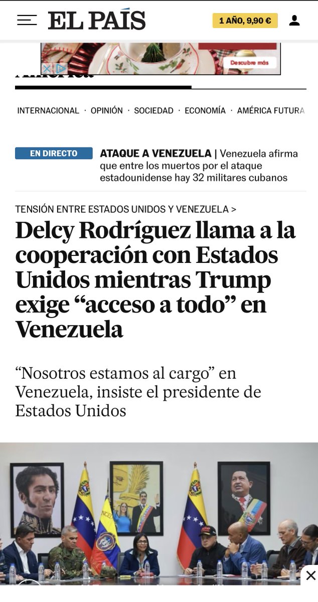 Según El País, Delcy llama a la cooperación con Estados Unidos;no guapita no; Estados Unidos ha dicho que si no haces lo que ellos digan van a volver a entrar en Caracas #Madurocapturado