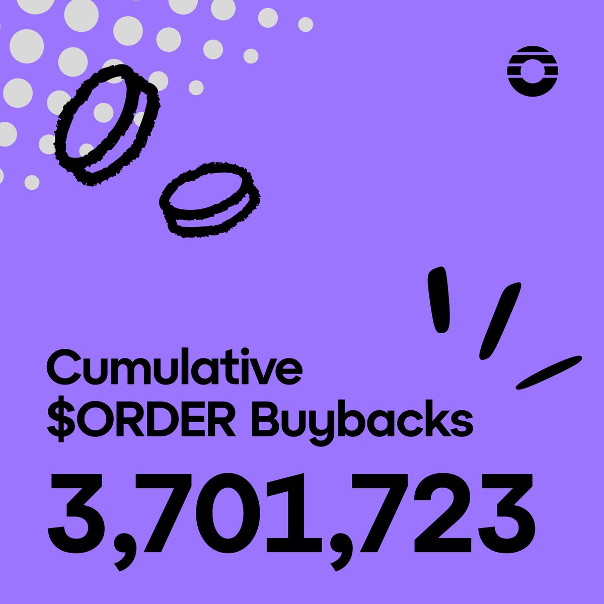 Düzenli olarak $ORDER buyback’ine devam ediyoruz. 

Buybackler şu anda 3.701.723 adete ulaştı.