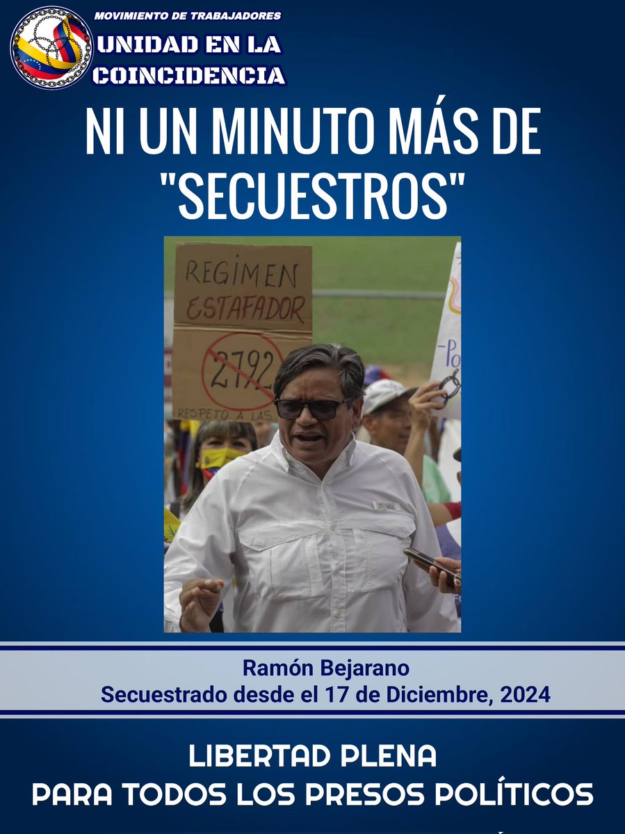 #05Ene2025 #Venezuela 
Exigimos la Libertad Plena para todos los Presos Políticos en Venezuela.
#GoodByeMaduroCtM
#WelcomeMaríaCorina
#WelcomeEdmundo
#ThankYouTrump