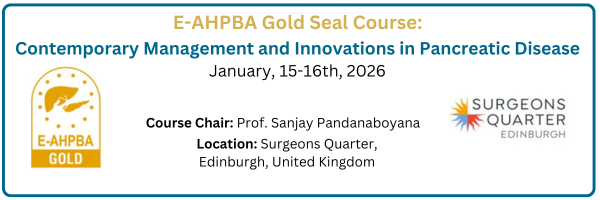 EAHPBA's tweet image. ✨ Happy New Year from E-AHPBA!

Start 2026 with cutting-edge learning at the E-AHPBA Gold Seal Course from 15-16 January, Surgeons Quarter, Edinburgh.

💡 Focus: Contemporary Management &amp;amp; Innovations in Pancreatic Disease

Programme - 
eahpba.org/wp-content/upl…
Register -…