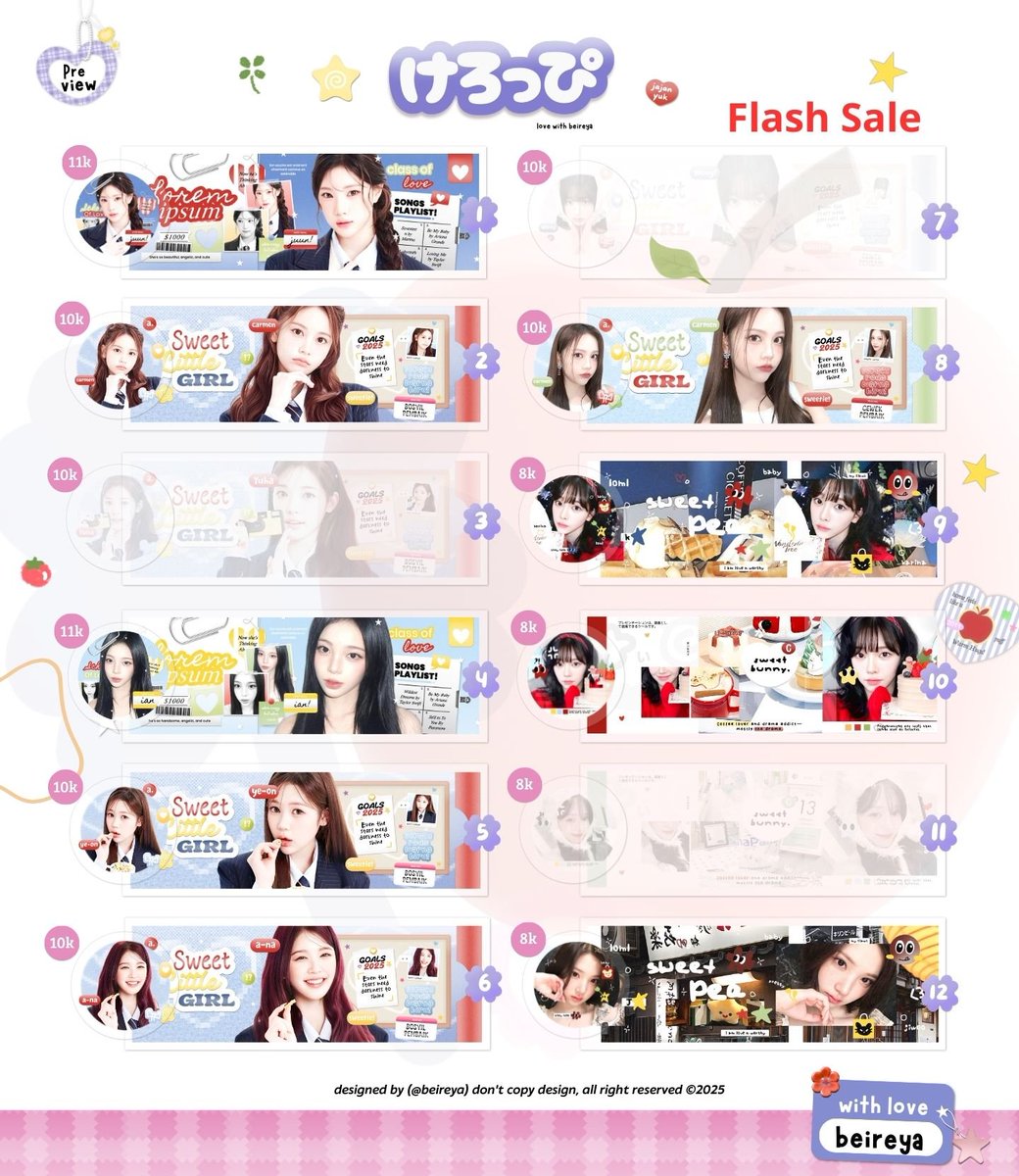 beireya's tweet image. help repost ya makasih :))

Haloo! Aku masih ada layout ready stock carmen, wonyoung, juun, ian, a-na, ye-on &amp;amp; karina yg bisa sung take melalui dm ya

💰 : SPAY/QRIS ONLY 
💸 : 8-14k
🎀 : Avail for GA &amp;amp; SPONSOR

🤗 order ke tele only cek my pinned

#zonauang