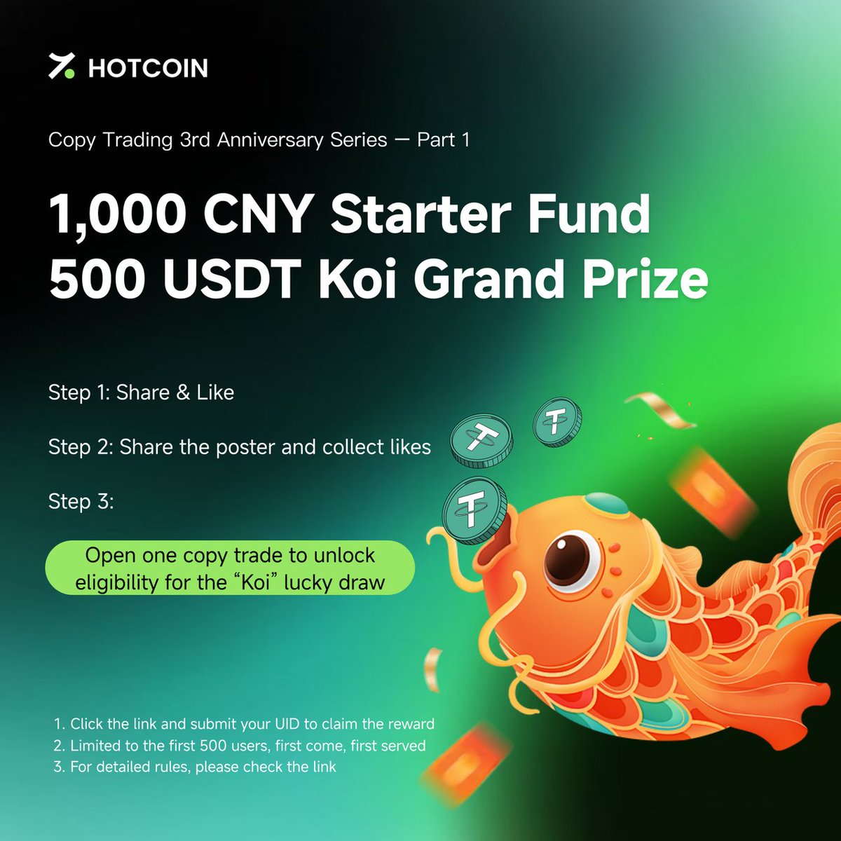 🚨 Last Call! 2 USDT Trial Fund + 500 USDT Lucky Draw The first 500 spots  are almost full. Join here: