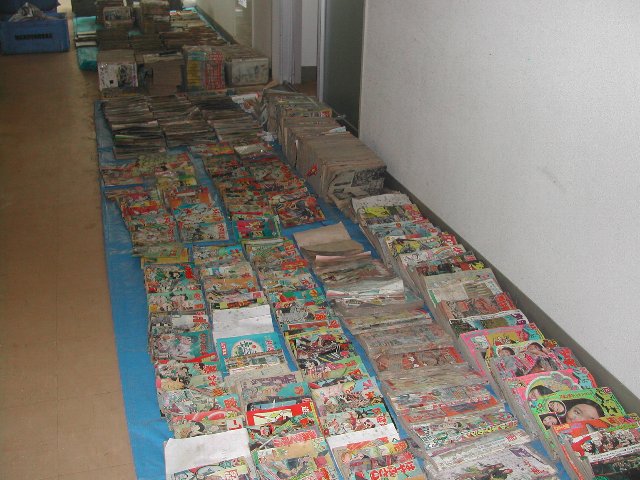当館の昭和3､40年代のマンガコレクションは、市内の校長先生が子供の頃読んでいたもので、妹さんの少女マンガも揃っているのがすごいところです。震災前は、他の博物館への貸出をしていたほどでした。マガジン、サンデーの創刊号からあったんですよ。きれいになったら特別展示したいです。
