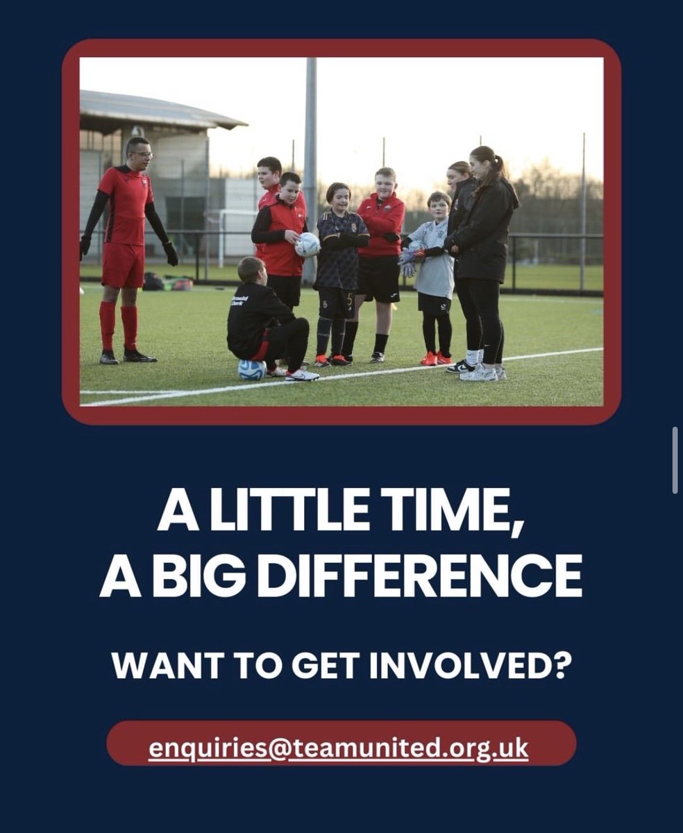 TeamUnitedSco's tweet photo. As we step into a busy 2026, we’re on the lookout for new coaches and volunteers across the following areas: 

📍Bishopbriggs
📍Bellshill
📍Johnstone
📍South Queensferry 

If you’re interested, email us at enquiries@teamunited.org.uk. A little time can make a big difference 💙 https://t.co/vLcXXnkgvT