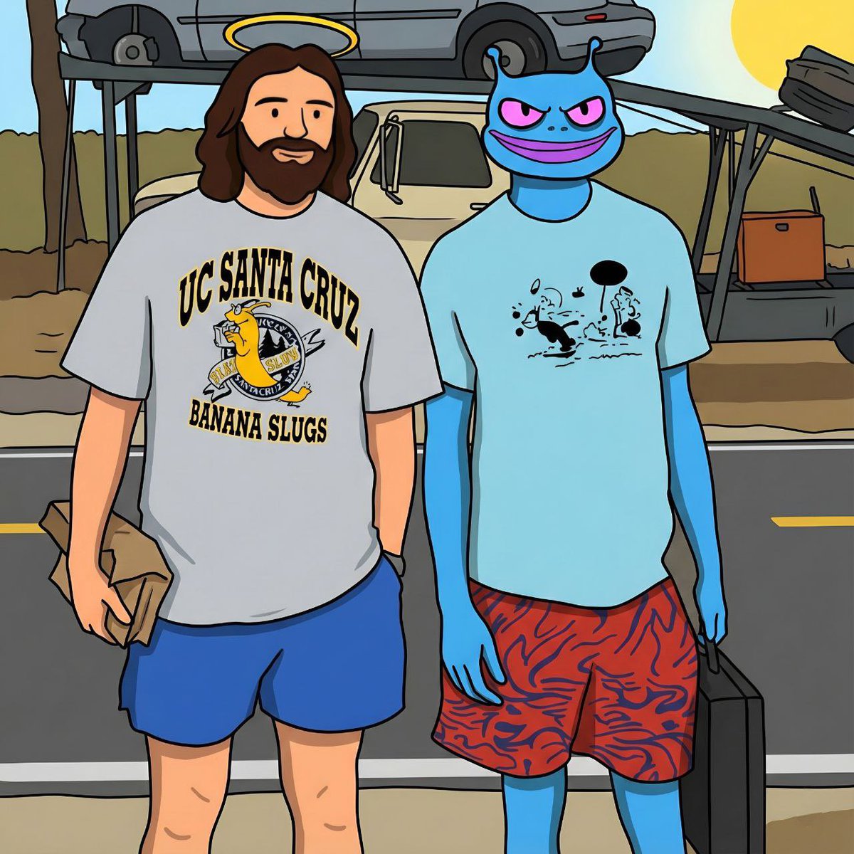 Degen Jesus and Kurt en route to base camp
What could go wrong?

$DEGENJESUS $KURT <a href="/Kurtonbase_/">Kurt</a>