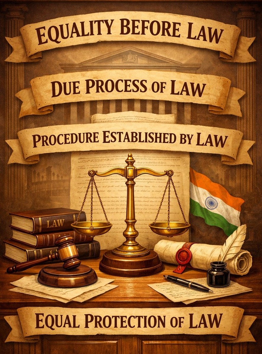 i) PEL → Procedure Established by Law, Japanese Concept. ii) DPL → Due  Process of Law, American Concept. iii) EBL → Equality Before Law, British &  Negative Concept. iv) EPL → Equal