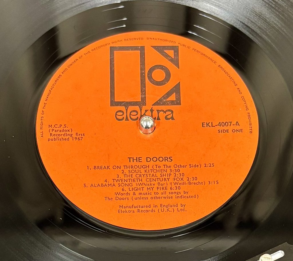 🙇 本日の締めは1stalbum The Doors『The Doors』US盤1967年mono✖️2