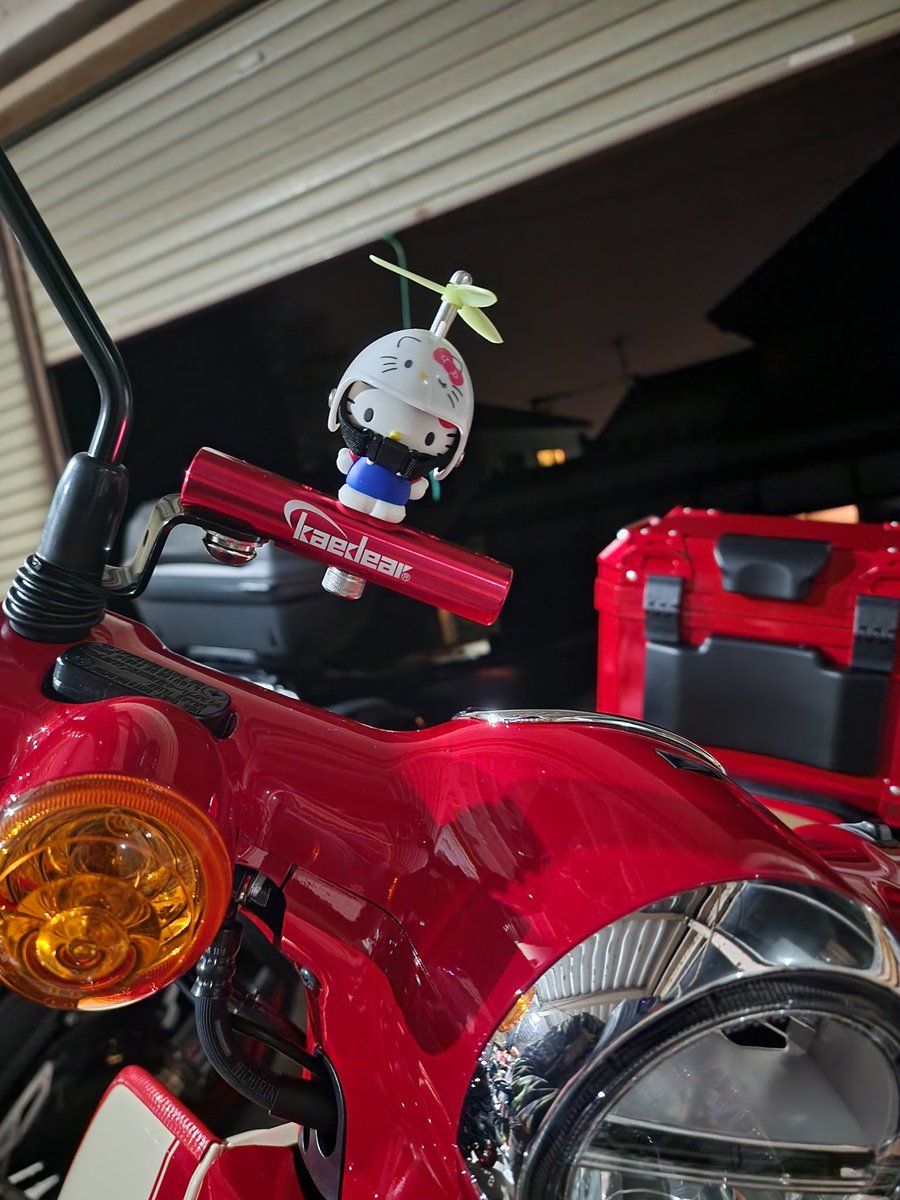 みんな大好きアヒル隊長をカブに取り付けるつもりが、兄貴からキティ