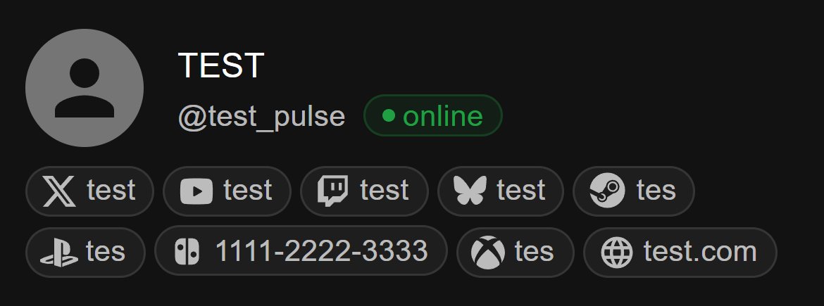 pulse_database's tweet image. 【アップデート予告】plsdb.com #PULSE_DB
基本的な機能ながら後回しになってしまっていましたが、プロフィールに各種プラットフォームのリンク・IDを追加できるようになります。