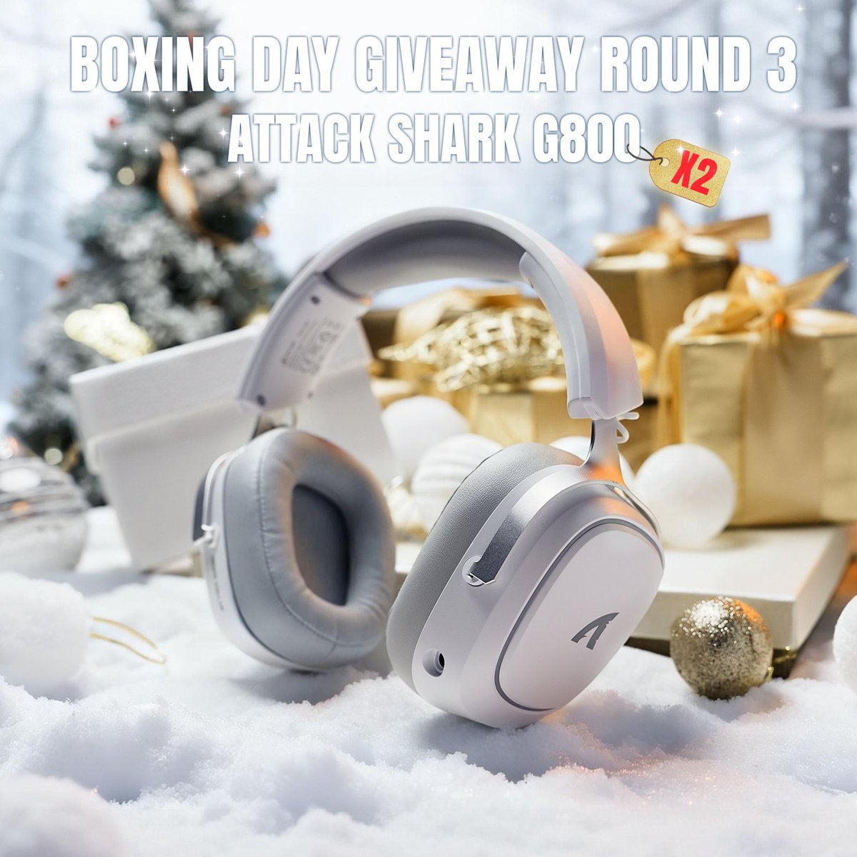 🎁 BOXING DAY GIVEAWAY ROUND 3
Attack Shark G800 Gaming Headset ×2 🦈

📅 Event Period:
January 5, 2026 – January 7, 2026

🔗 Click to participate: gleam.io/fqyvK/attack-s…

🎉 Immersive sound, comfortable to wear, holiday treats continue!