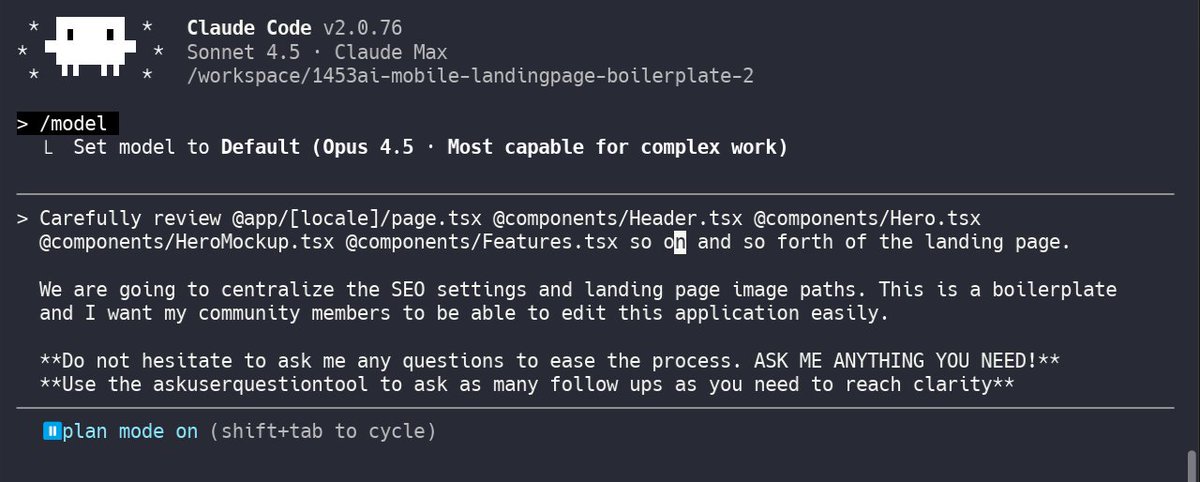 Claude Code ile şimdiye kadarki en iyi vibe coding deneyiminizi yaşamaya hazır olun. İşin sırrı; her şeyi sizin anlatmanız değil, Claude’un size soru sormasına izin vermek.

İşte süreci mükemmelleştirecek o yöntem:

1️⃣ Claude Code’u açın ve Shift + Tab tuşlarını kullanarak Plan