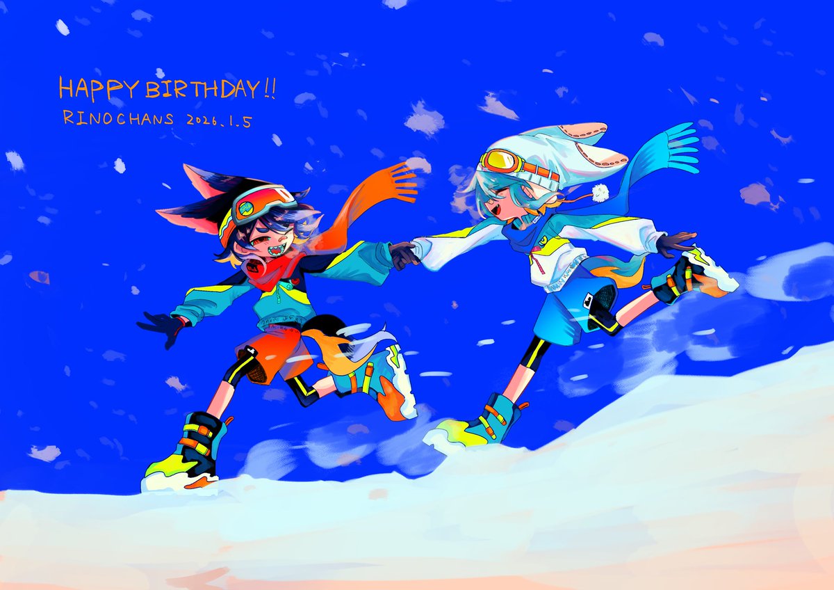 りのちゃんずお誕生日おめでとう！！
これからも2人を描き続けさせておくれ