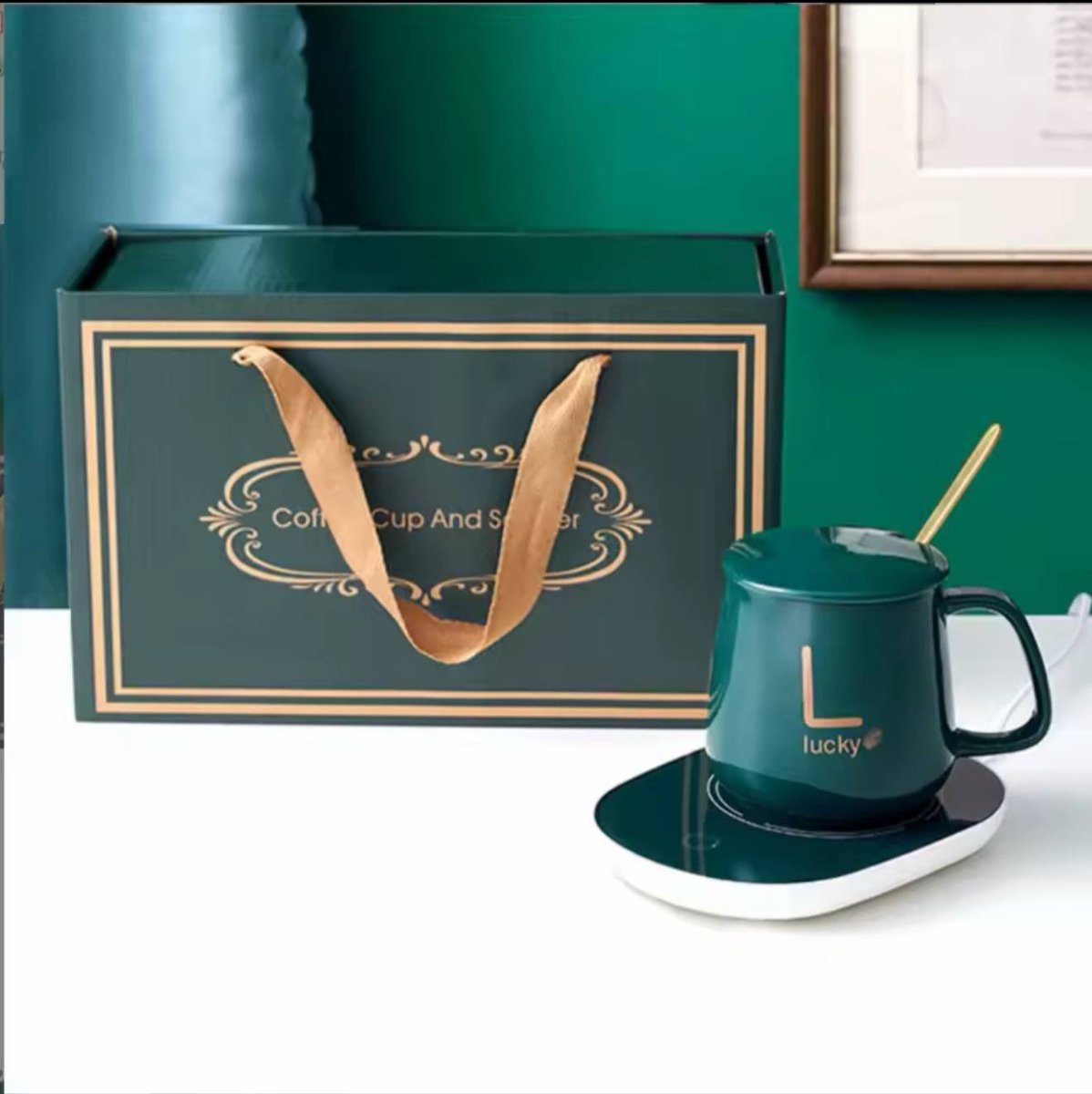 Degree Warm Mug Set Ceramic Heating Cup with Constant Temperature Perfect for Gifts and Daily Use @ 7,000