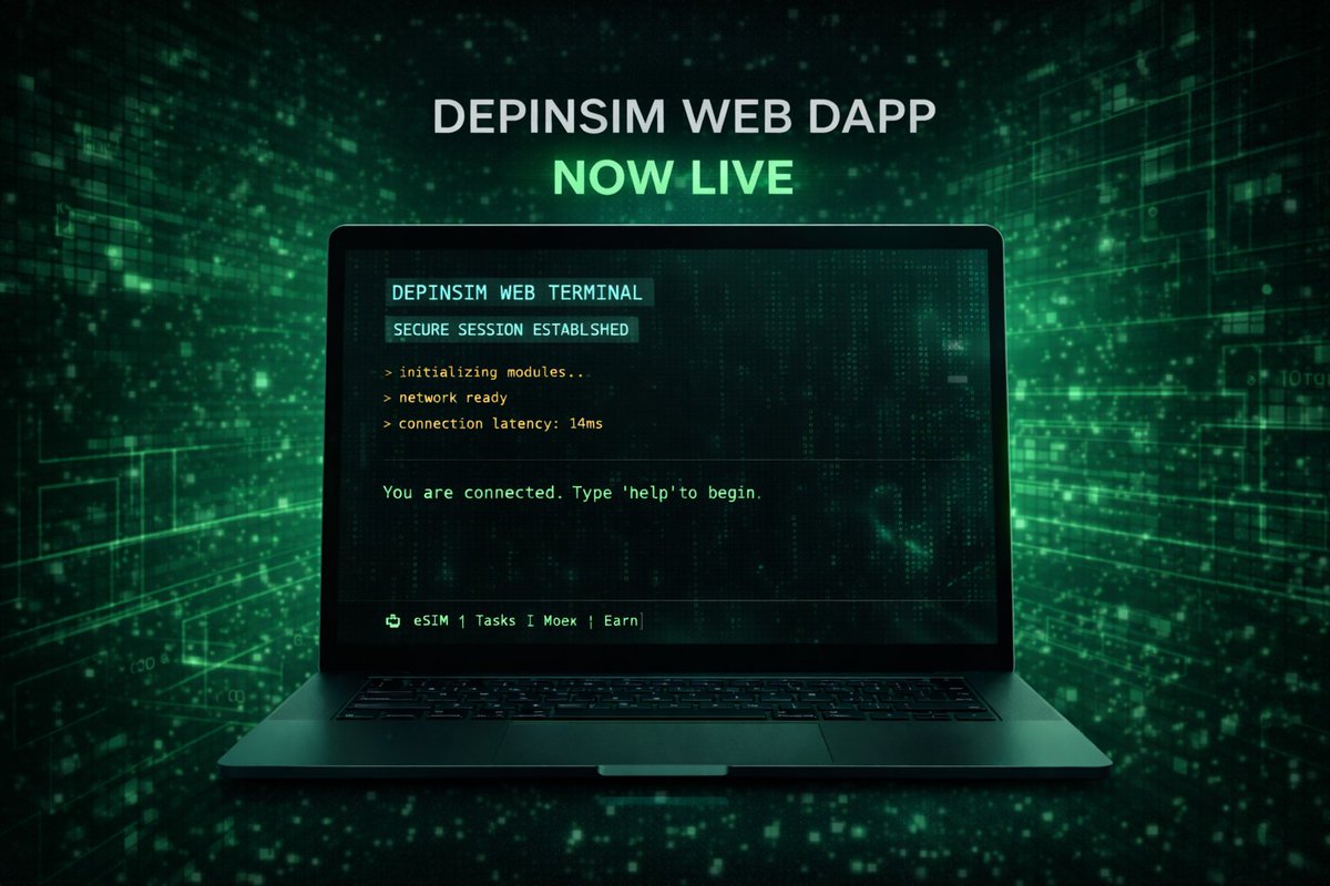 🔥Depinsim DApp is now live!
Connectivity should be simple.

Start here 👇
 🔗 dapp.depinsim.com