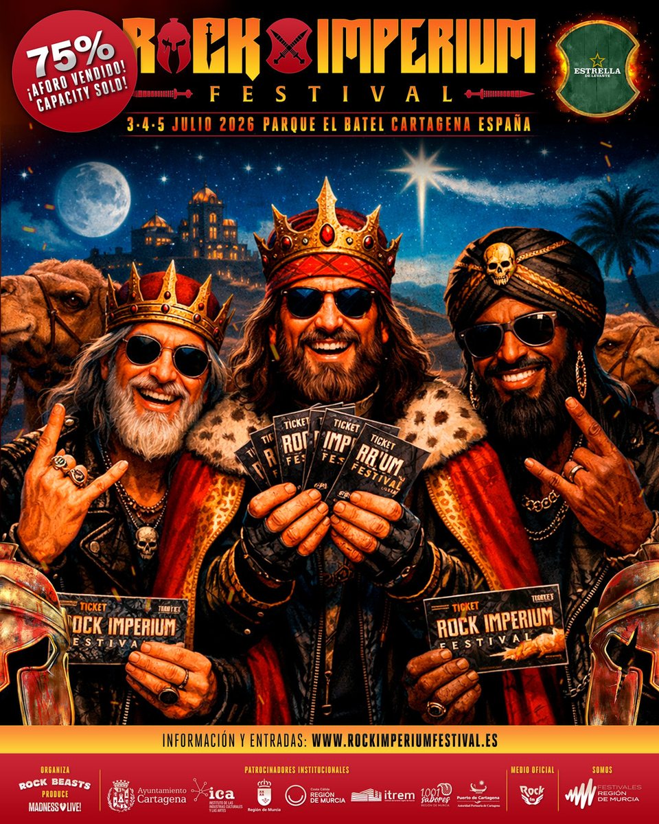 🤘🎁 𝗘𝗟 𝗠𝗘𝗝𝗢𝗥 𝗥𝗘𝗚𝗔𝗟𝗢 𝗡𝗢 𝗦𝗘 𝗘𝗡𝗩𝗨𝗘𝗟𝗩𝗘: 𝗦𝗘 𝗩𝗜𝗩𝗘 🎁🤘

Y eso, los Reyes Magos lo saben muy bien 👑🔥
¿Sin regalo de Reyes todavía? 𝗡𝗢 𝗧𝗘 𝗣𝗥𝗘𝗢𝗖𝗨𝗣𝗘𝗦, ¡𝗟𝗟𝗘𝗚𝗔𝗦 𝗔 𝗧𝗜𝗘𝗠𝗣𝗢! ⭐️

Regala 𝗠𝗨́𝗦𝗜𝗖𝗔 𝗘𝗡 𝗗𝗜𝗥𝗘𝗖𝗧𝗢: las entradas