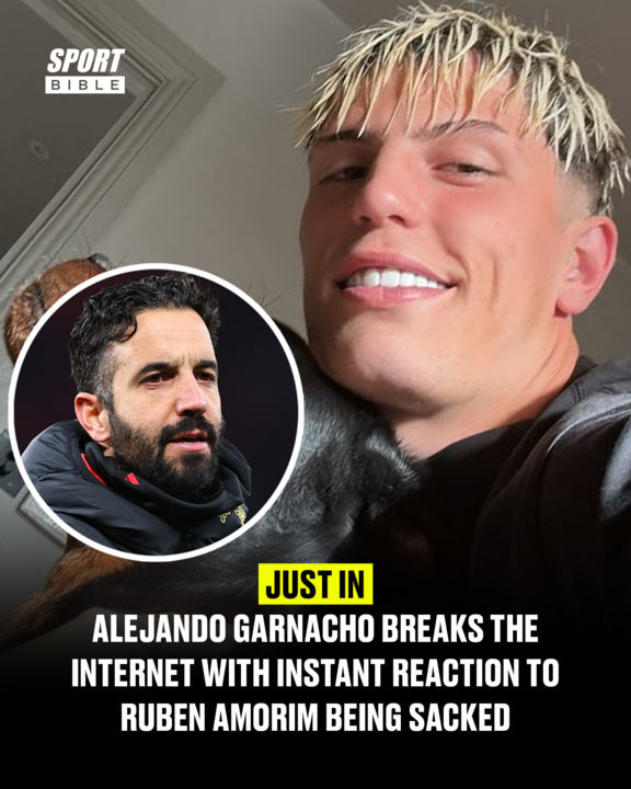 sportbible's tweet photo. Garnacho couldn't help himself, he really went there... 👀 https://t.co/qMfYU5KzdN